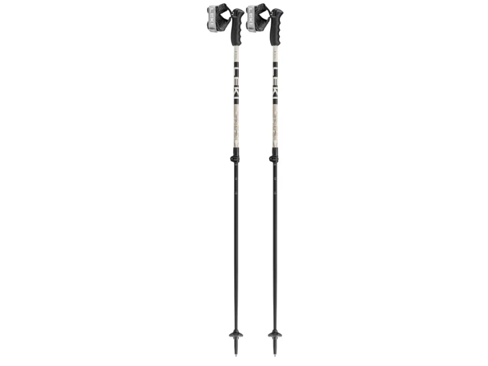 Leki Detect S Vario sjezdové hole Warm Grey Light/Warm Grey Dark/Black