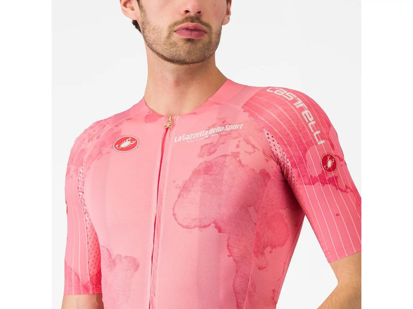 Castelli Giro 108 Race 8S pánský dres krátký rukáv Rosa Giro
