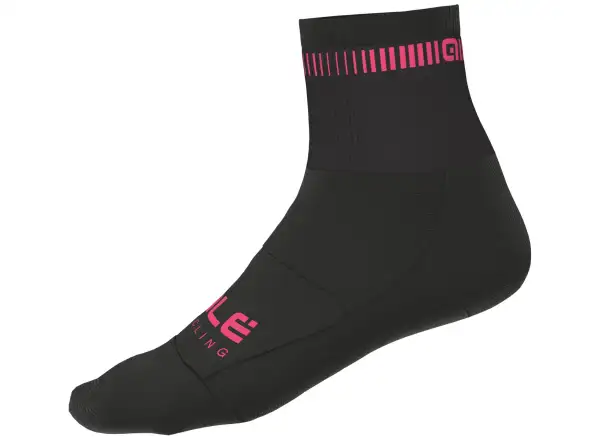 Alé Logo Q-Skin ponožky Black/Fluo Pink