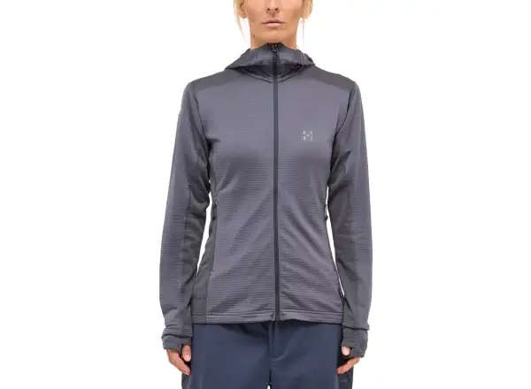 Haglöfs L.I.M Mid Multi Hood dámská mikina s kapucí tmavě šedá