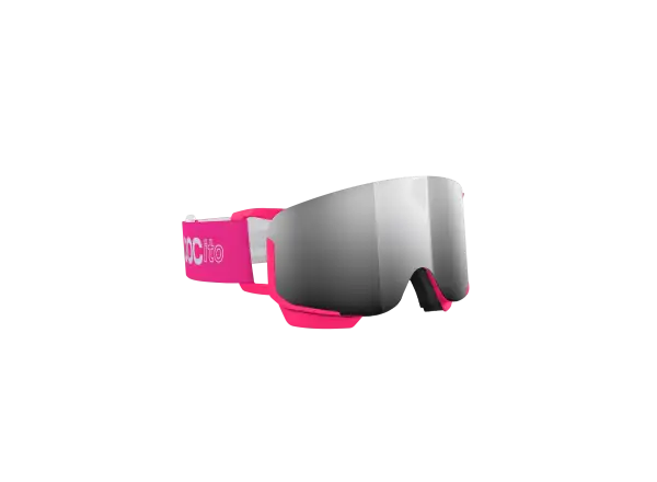 POC POCito Nexal dětské lyžařské brýle Fluorescent Pink/Partly Sunny Silver