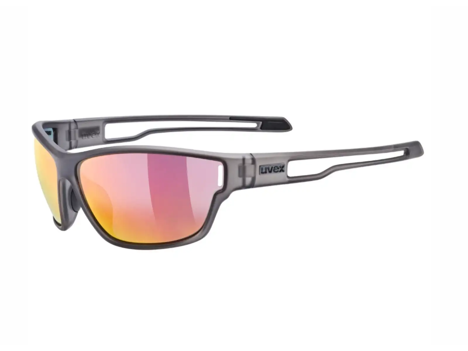 Uvex Sportstyle 806 brýle Smoke Matt/Mirror Red