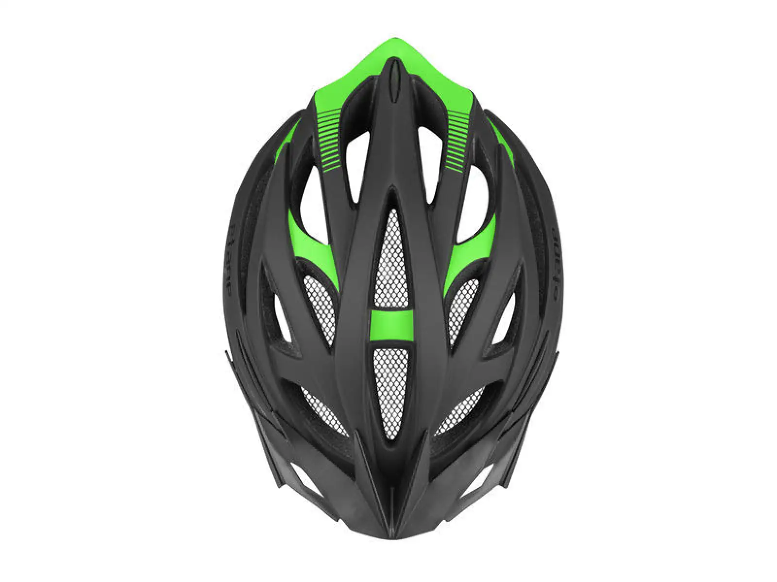 Etape Magnum cyklistická přilba černá/zelená mat