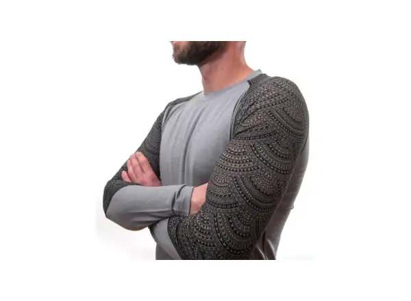 Sensor Merino Impress pánské triko dlouhý rukáv šedá/Maori