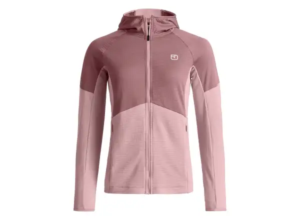 Ortovox Fleece Light Grid Hoody dámská mikina Dawn Rose