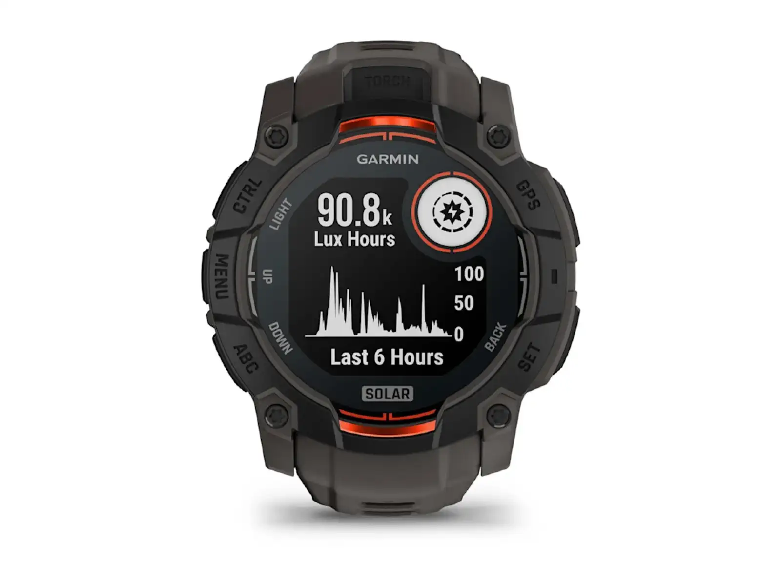 Garmin Instinct 3 Solar 50 mm chytré hodinky Black/Charcoal pásek