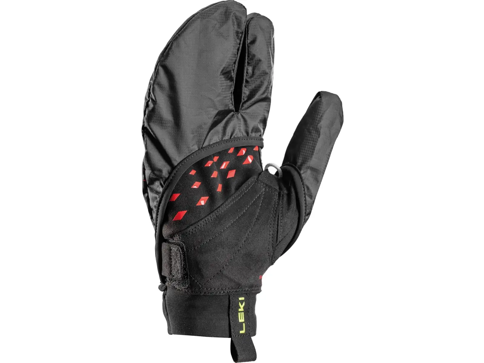 Leki Ultra Trail Storm Shark běžecké rukavice Black/Red/Neon Yellow