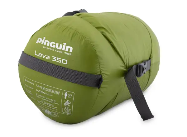Pinguin Lava 350 spací pytel 195 cm zelená levá