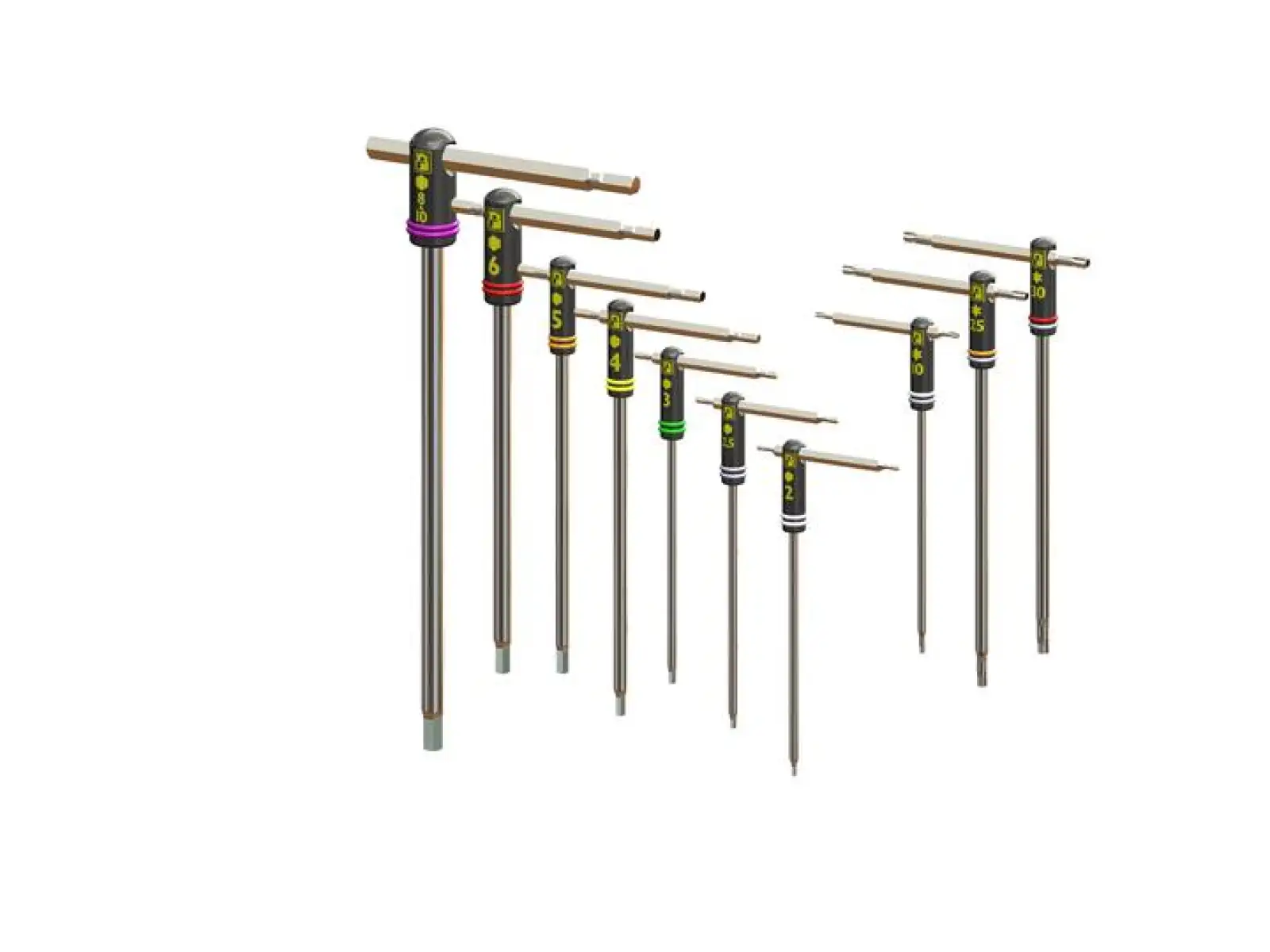 Pedros Master T-handle Set II sada imbusových a Torx klíčů 10 ks včetně tašky