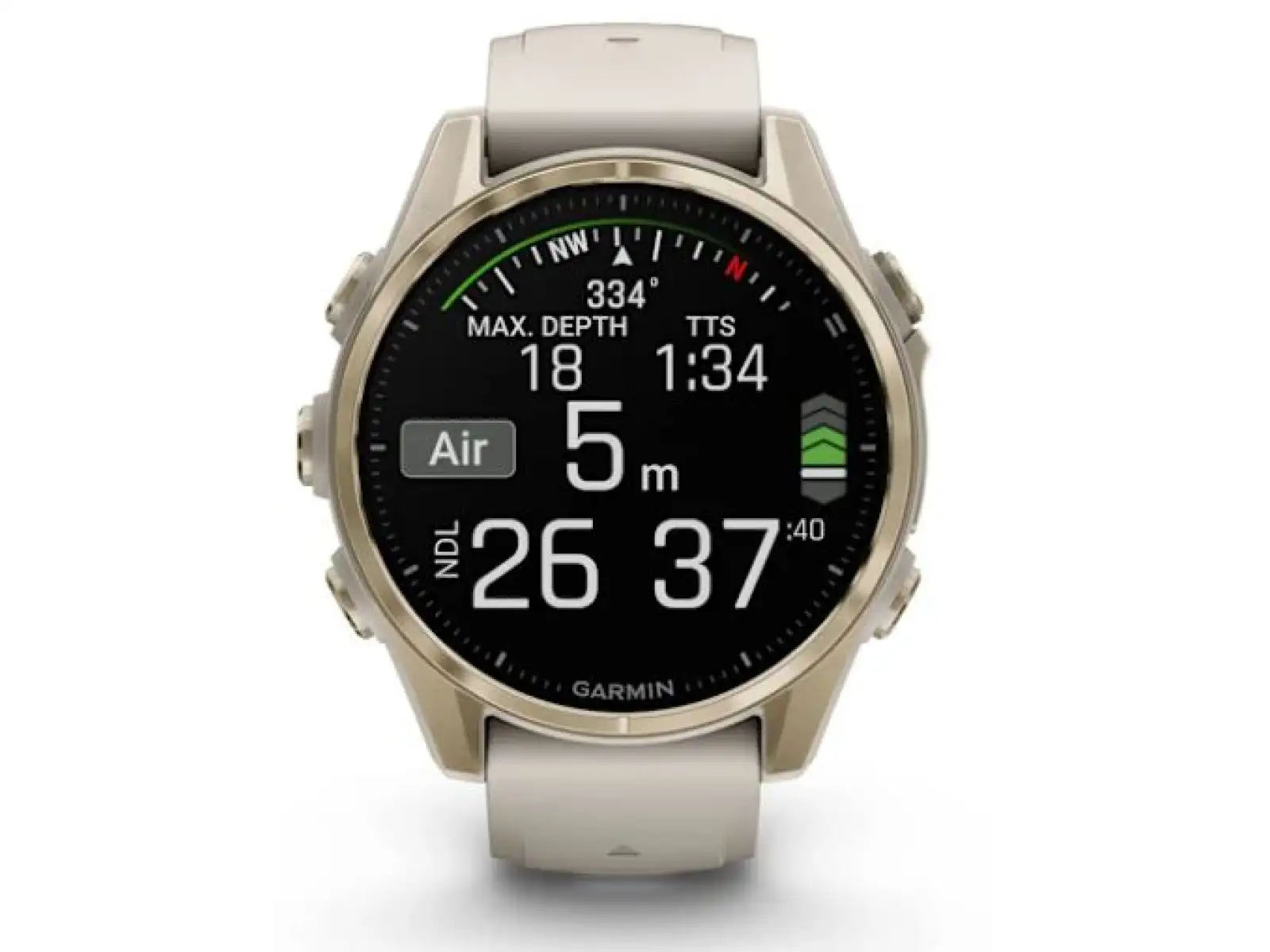 Garmin fenix 8 - 43 mm AMOLED Sapphire chytré hodinky Soft Gold Fog grey