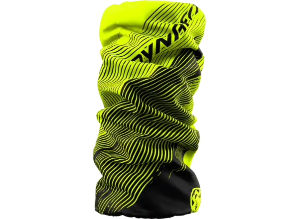 Dynafit Logo Neck Gaiter nákrčník neon yellow striped