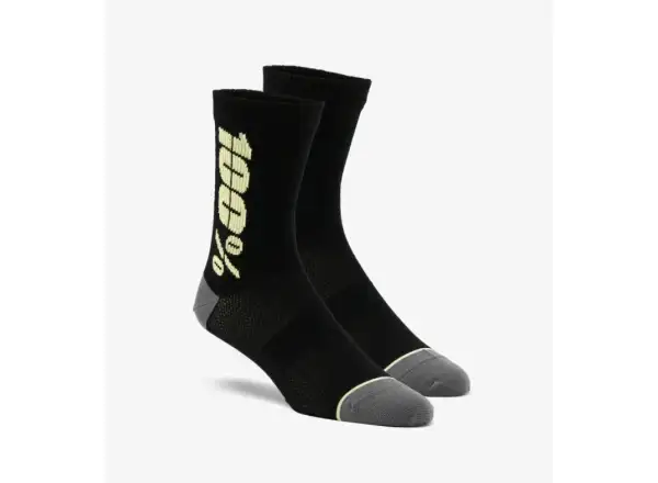 100% Rythym Merino MTB ponožky Black/Yellow vel. L/XL