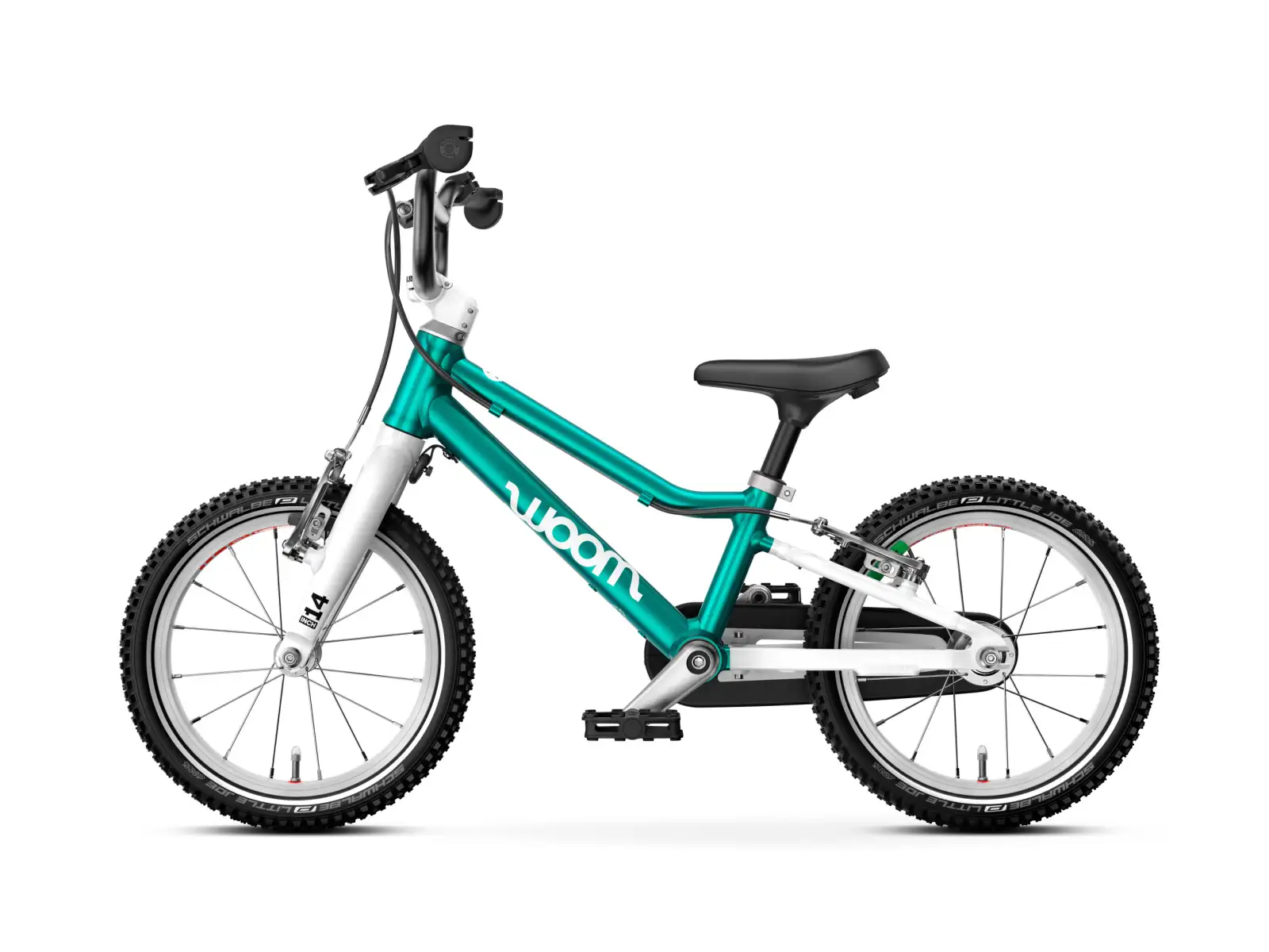 Woom GO 2 dětské kolo 14" Metallic Turquoise
