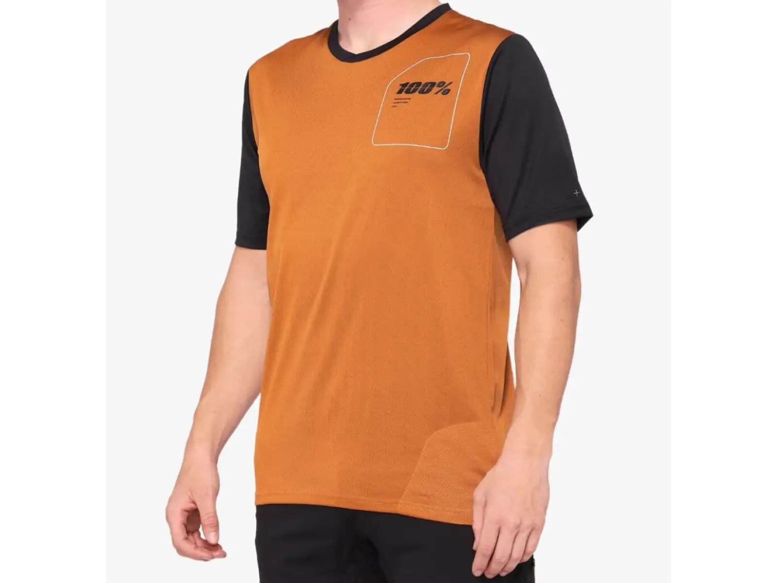 100% Ridecamp pánský dres krátký rukáv Terracotta/Black