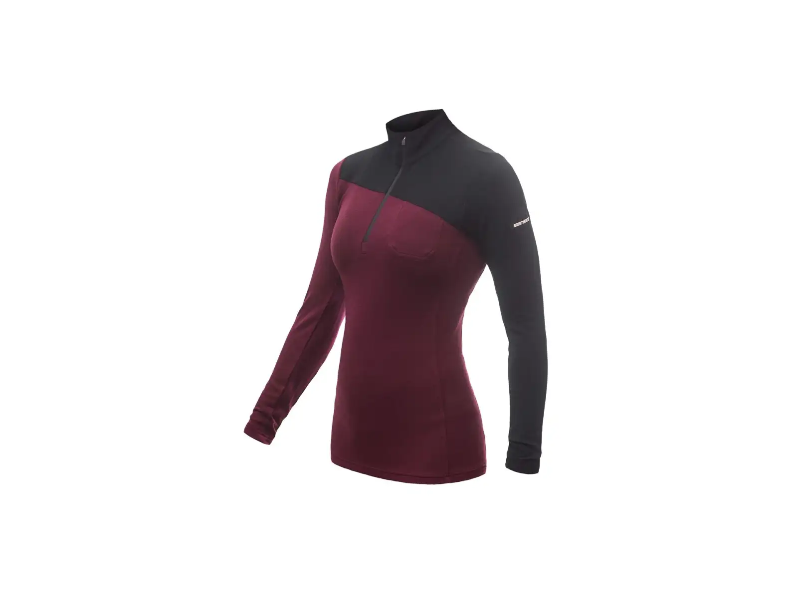 Sensor Merino Extreme dámské triko dlouhý rukáv černá/Port Red