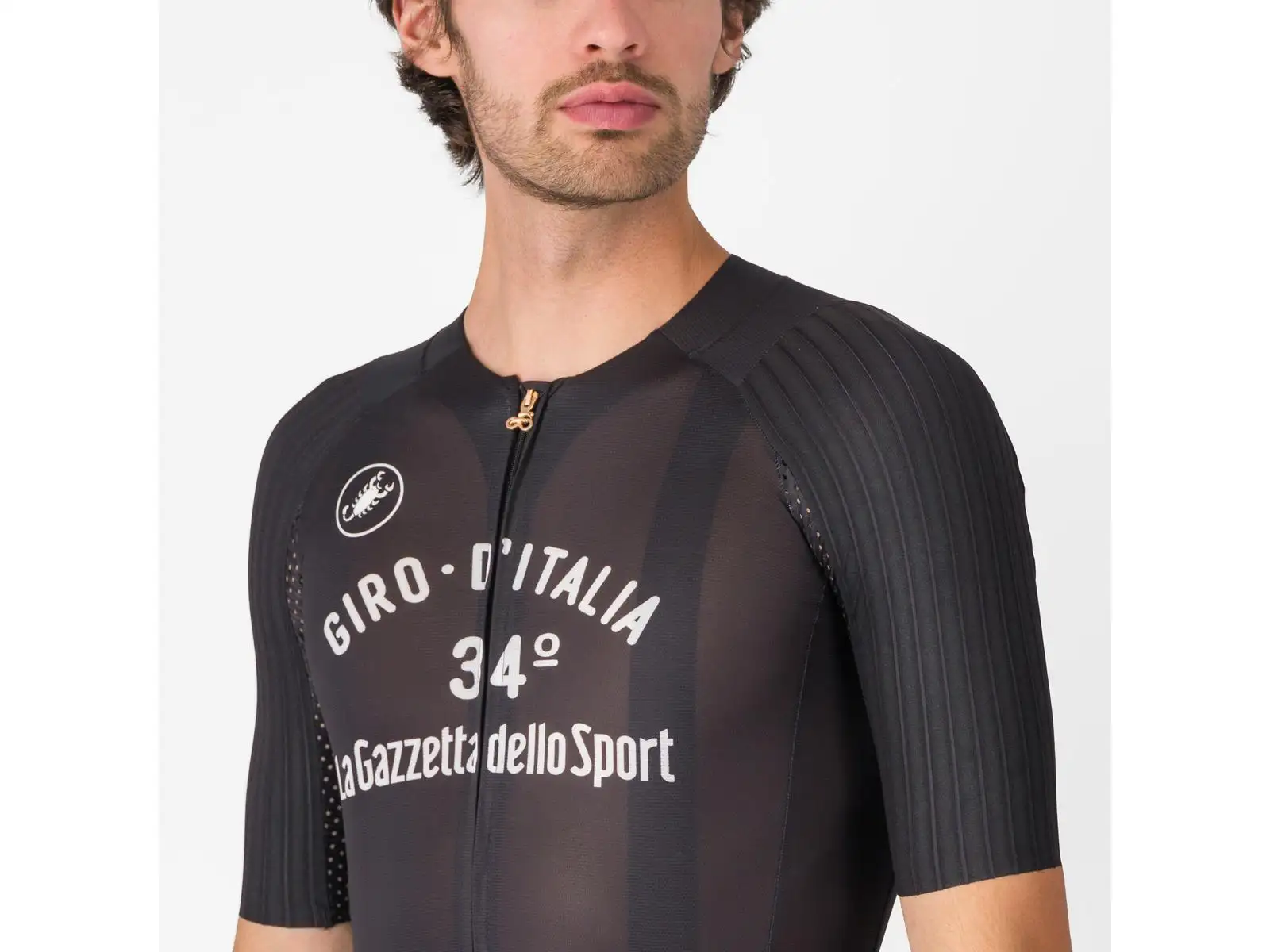 Castelli Giro Vintage Maglia Nera 34 pánský dres krátký rukáv Nero