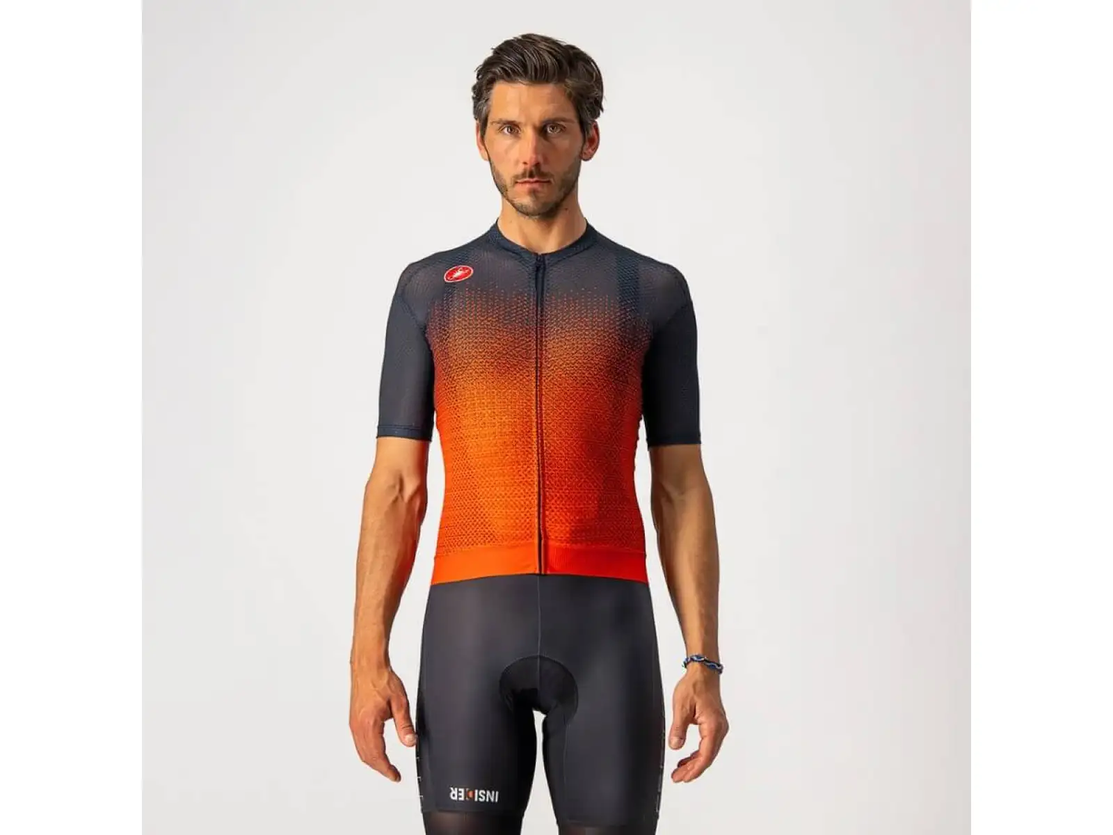 Castelli Insider pánský dres krátký rukáv fiery red/savile blue