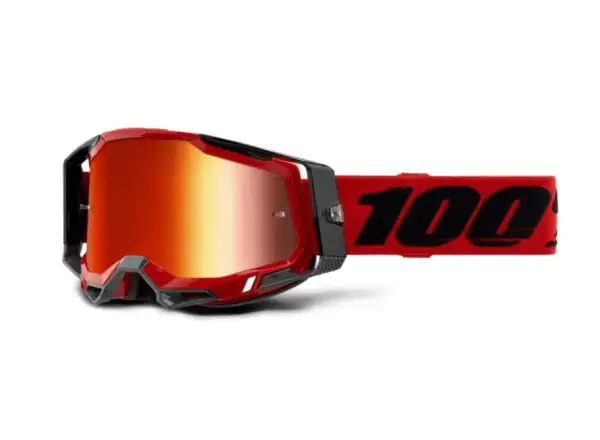 100% Racecraft 2 sjezdové brýle Red/Mirror Red Lens