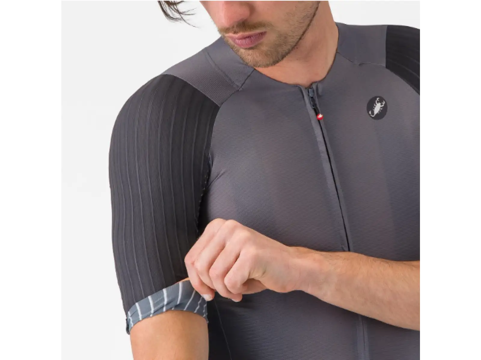Castelli Aero Race 8S pánský dres krátký rukáv Smoky Gray