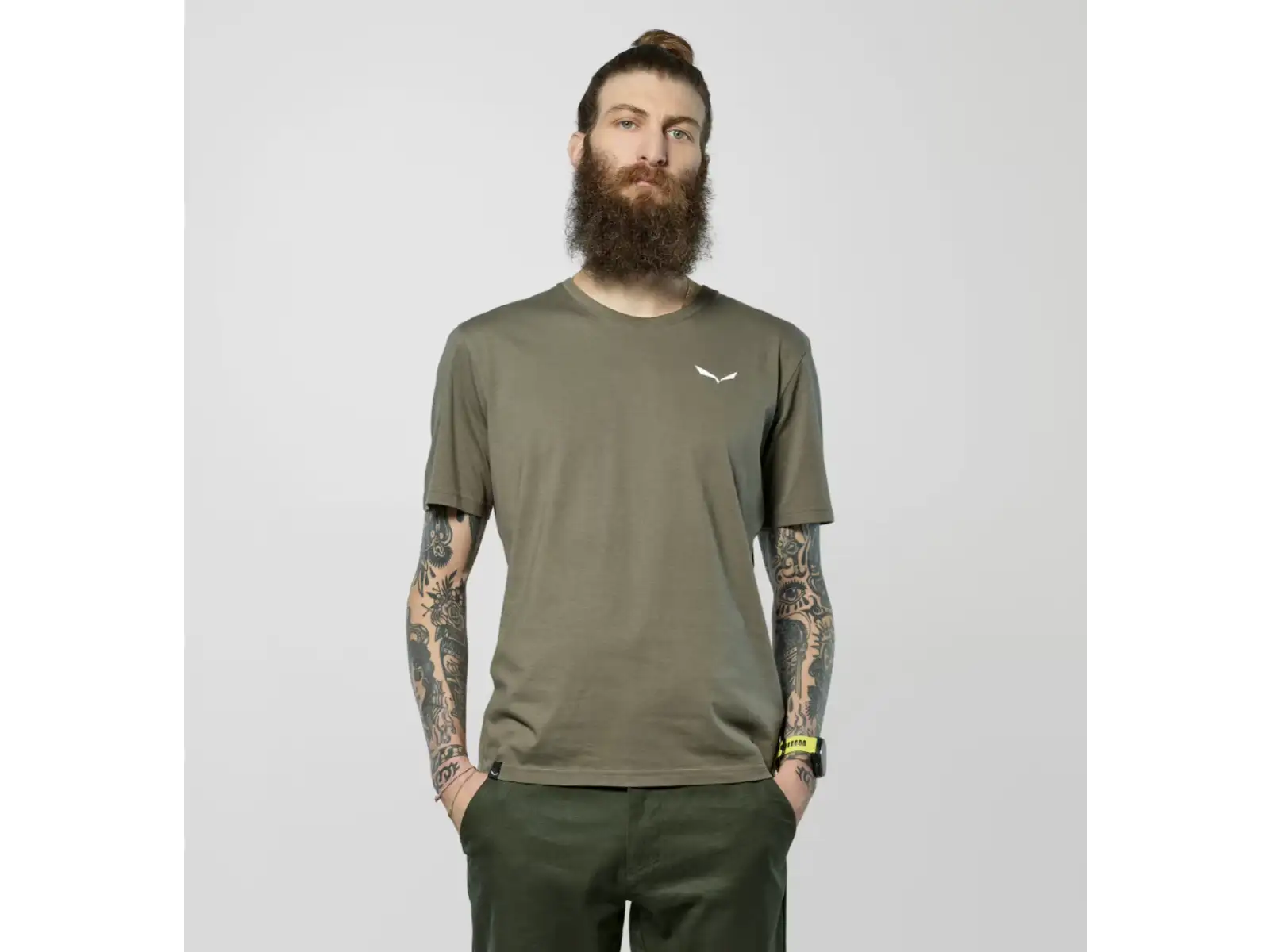 Salewa Eagle Vocab pánské triko krátký rukáv Faded Green