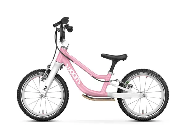 Woom GO 1 Plus dětské odrážedlo 14" barva Powder Pink
