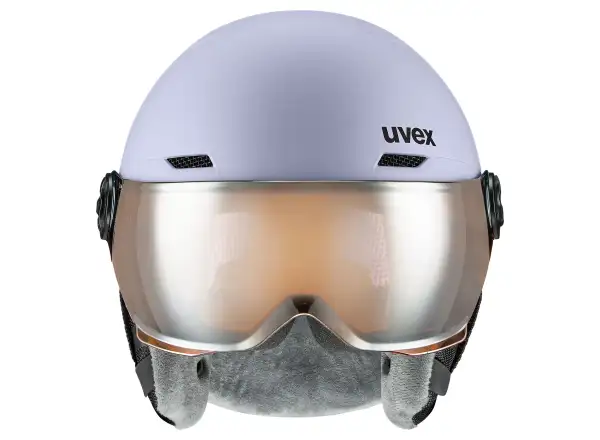 Uvex Rocket Jr Visor lyžařská helma cool lavender abstract matt