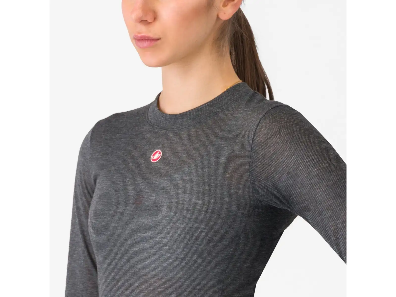 Castelli Medio Base Layer dámská spodní vrstva dlouhý rukáv Melange Gray