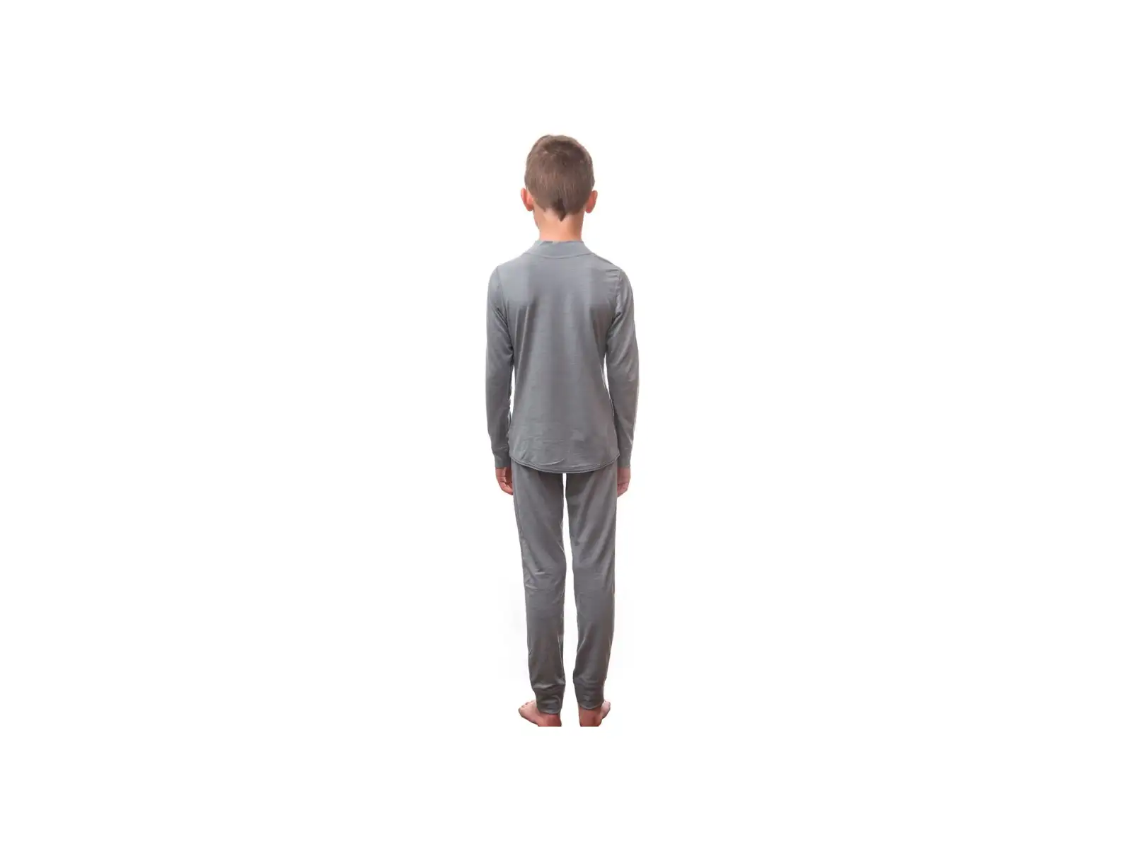 Sensor Merino Active set juniorské triko dlouhý rukáv + kalhoty šedá