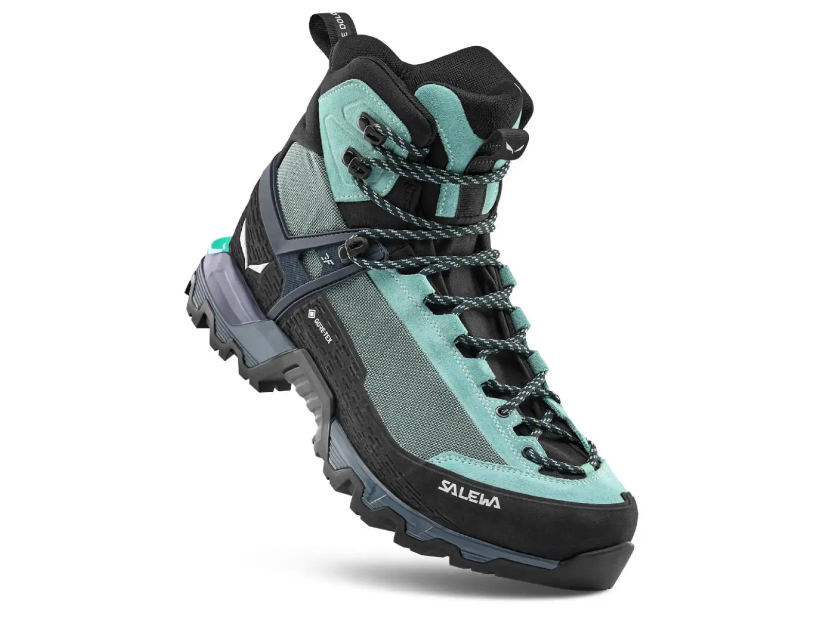 Salewa Mountain Trainer 3 Tech Mid GTX dámské turistické boty Willow/Orion Blue