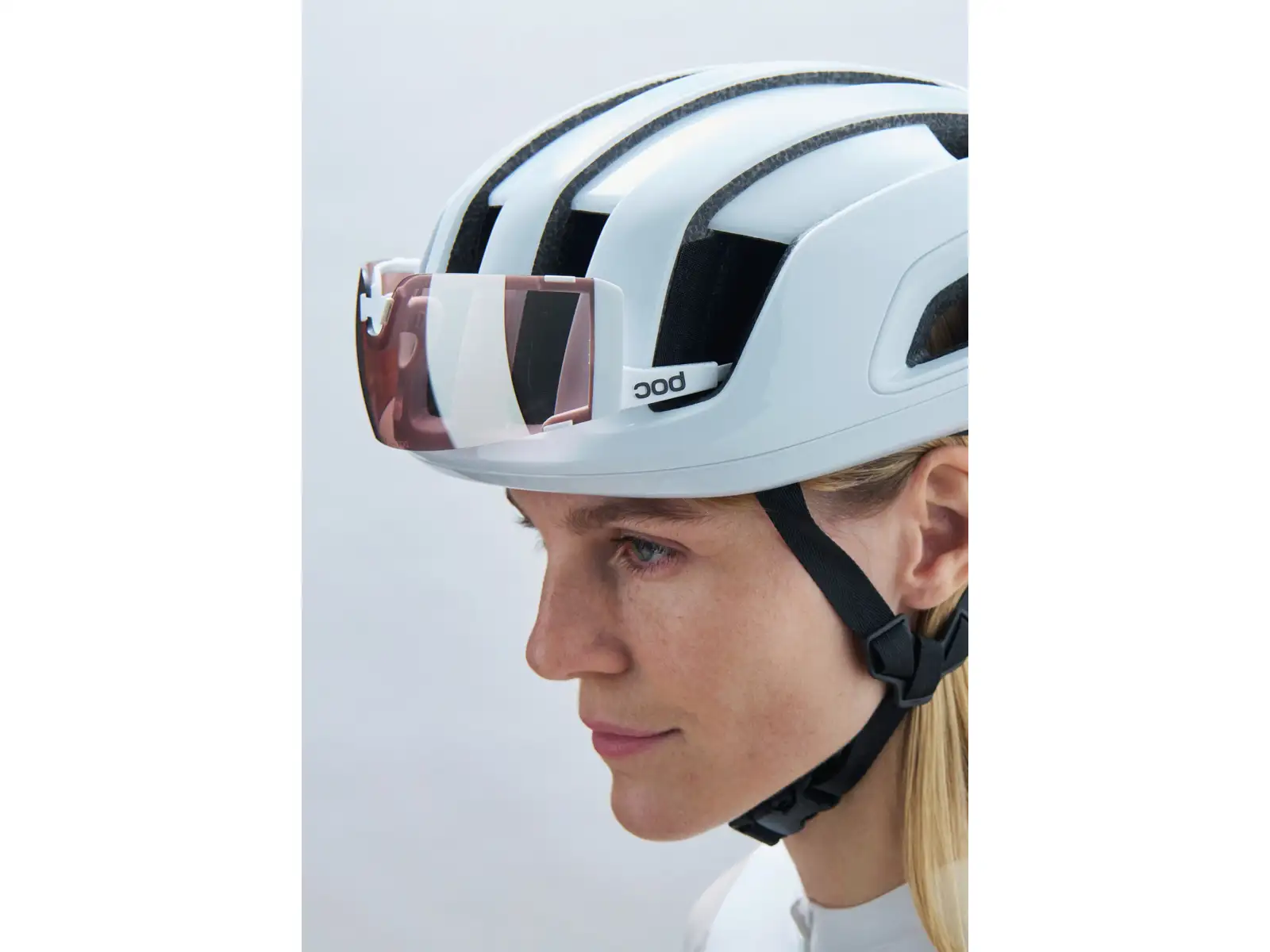 POC Cytal silniční přilba Hydrogen White/Uranium Black Matt/Logo