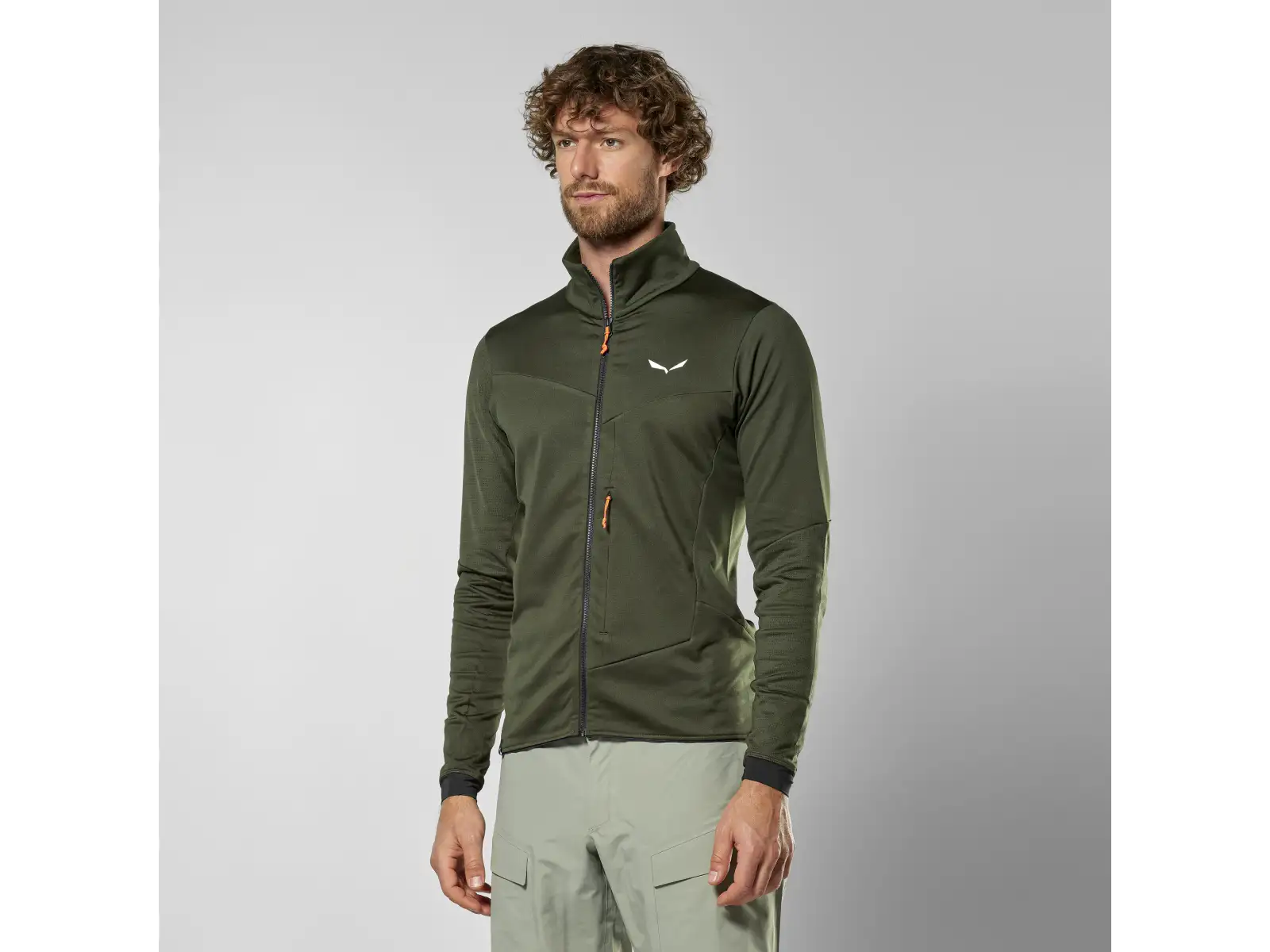 Salewa Sella Crevasse pánská mikina Dark Olive