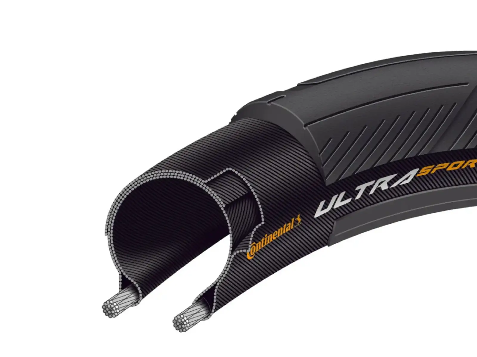 Continental Ultra Sport 3 E-25 silniční plášť kevlar černá/hnědá