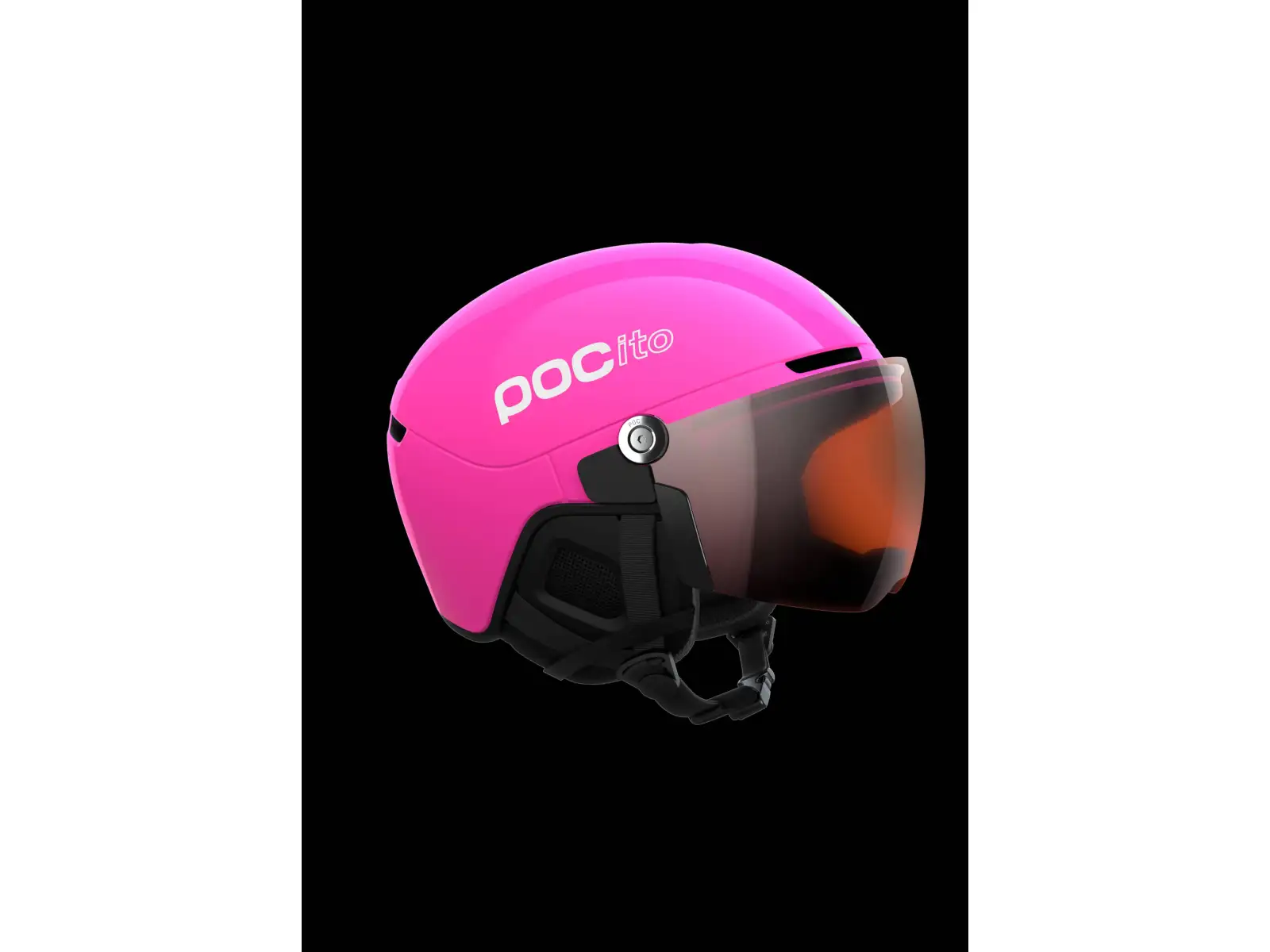 POC POCito Obex Visor dětská lyžařská přilba Fluorescent Pink