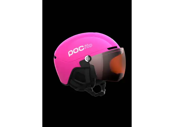 POC POCito Obex Visor dětská lyžařská přilba Fluorescent Pink