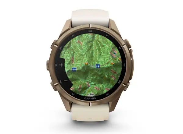 Garmin Fénix 9 Pro inReach 43 mm chytré hodinky Autumn Gold Titanium Cream/French Gray