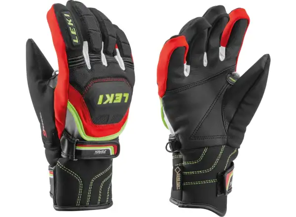 Leki Worldcup Race Coach Flex S GTX Junior dětské sjezdové rukavice black/red