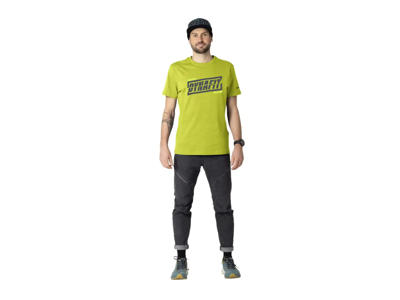 Dynafit Graphic Cotton pánské triko krátký rukáv Golden Lime