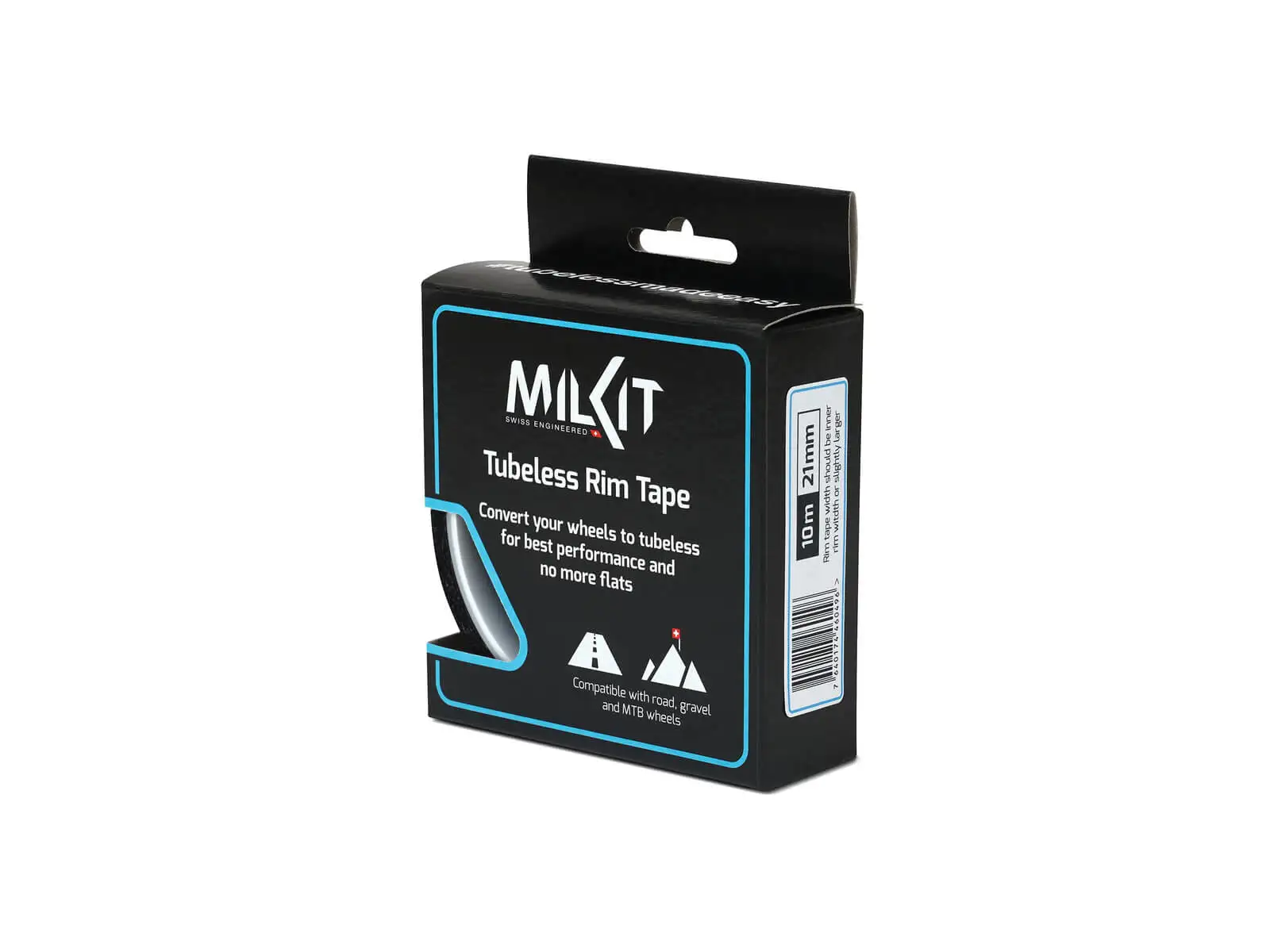 milKit tubeless páska do ráfku 10 m x 21 mm černá