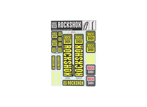 Rock Shox Decal Kit Neon Yellow pro Pike/Lyrik/Yari/Domain/Revelation (2018+)