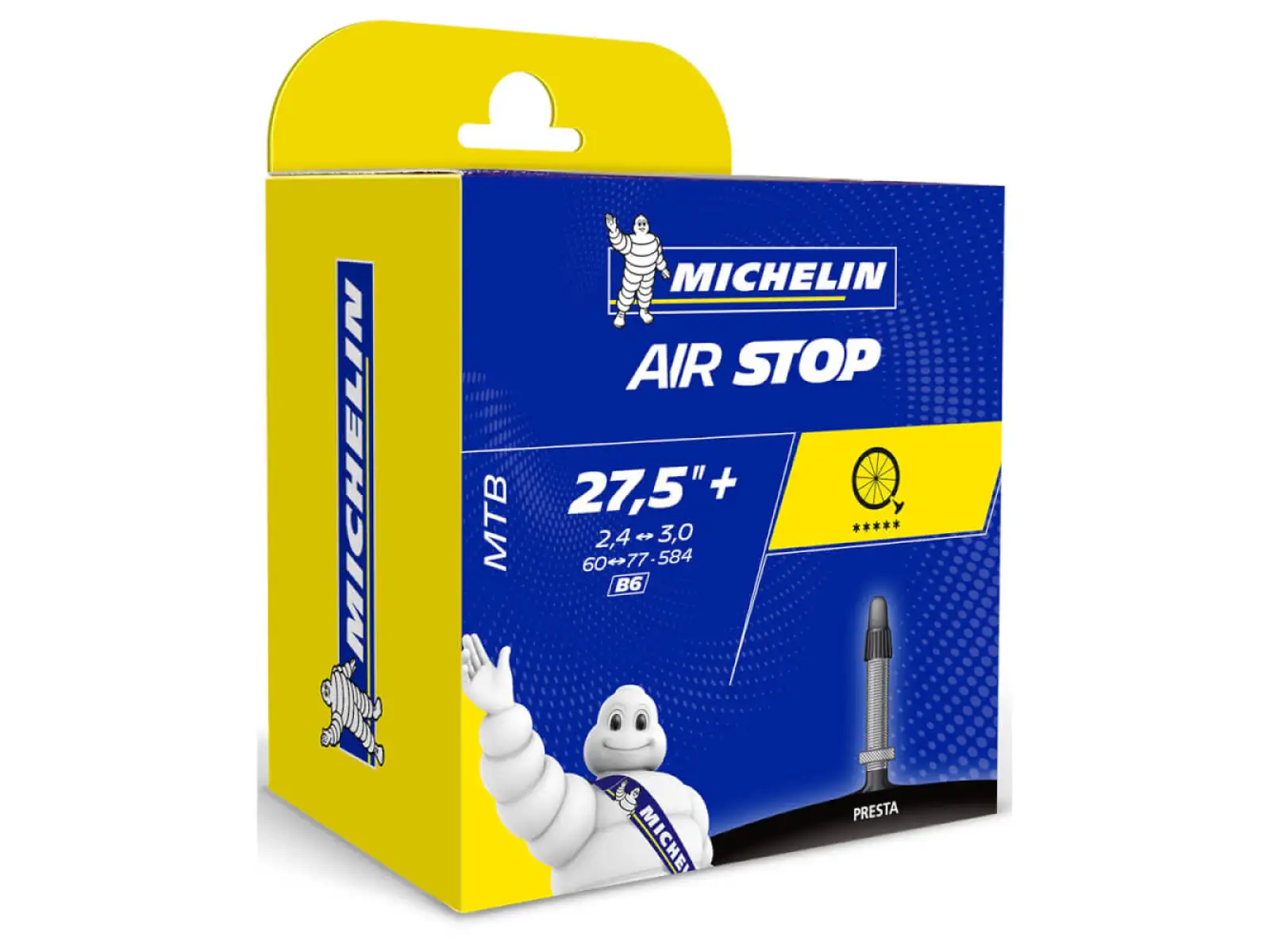 Michelin Air Stop 27,5x2,40-3,00" MTB duše gal. ventil 40 mm