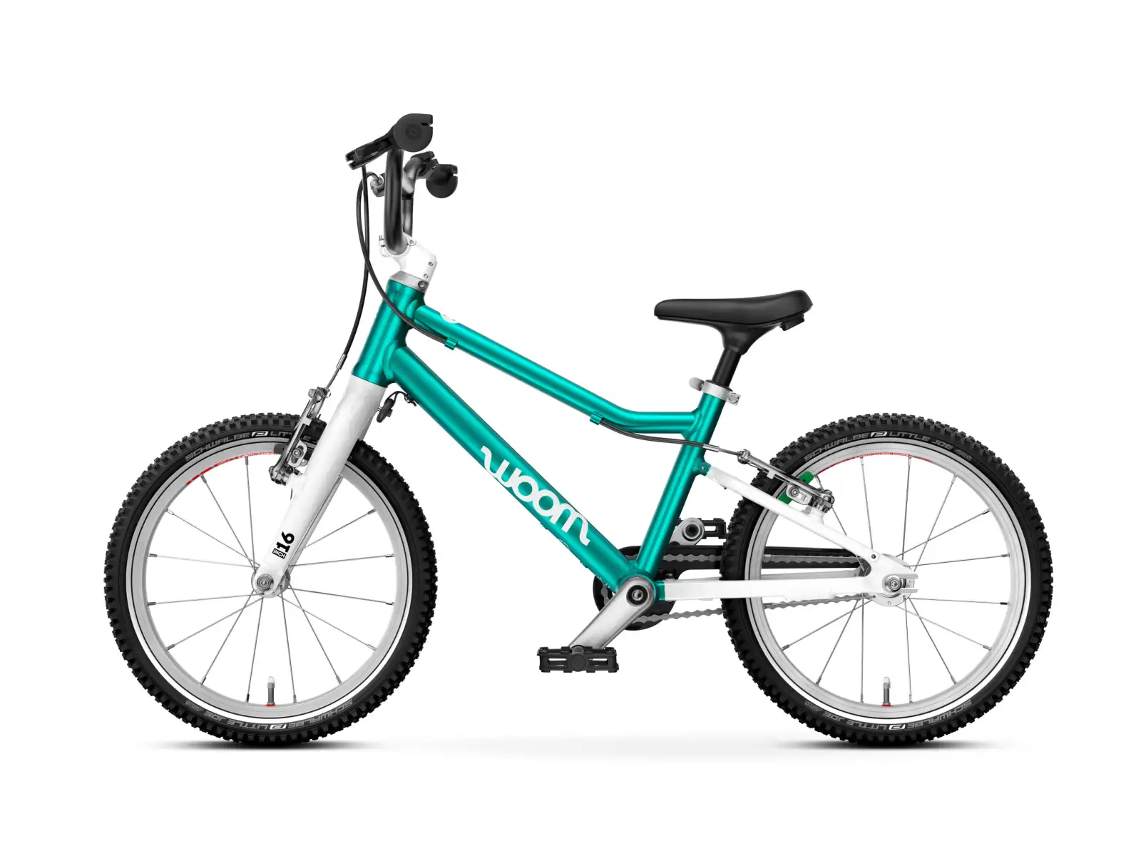 Woom GO 3 Metallic Turquoise 16 dětské kolo