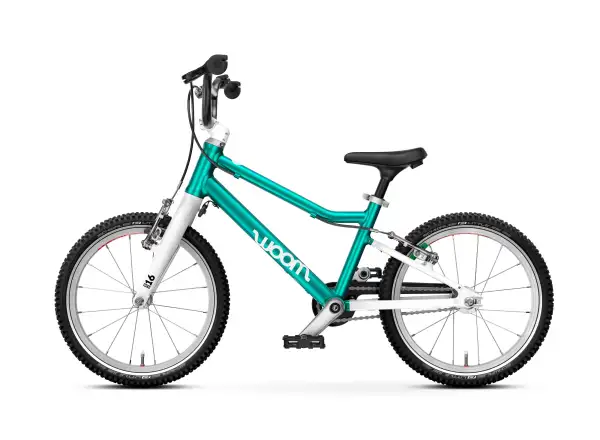 Woom GO 3 Metallic Turquoise 16 dětské kolo