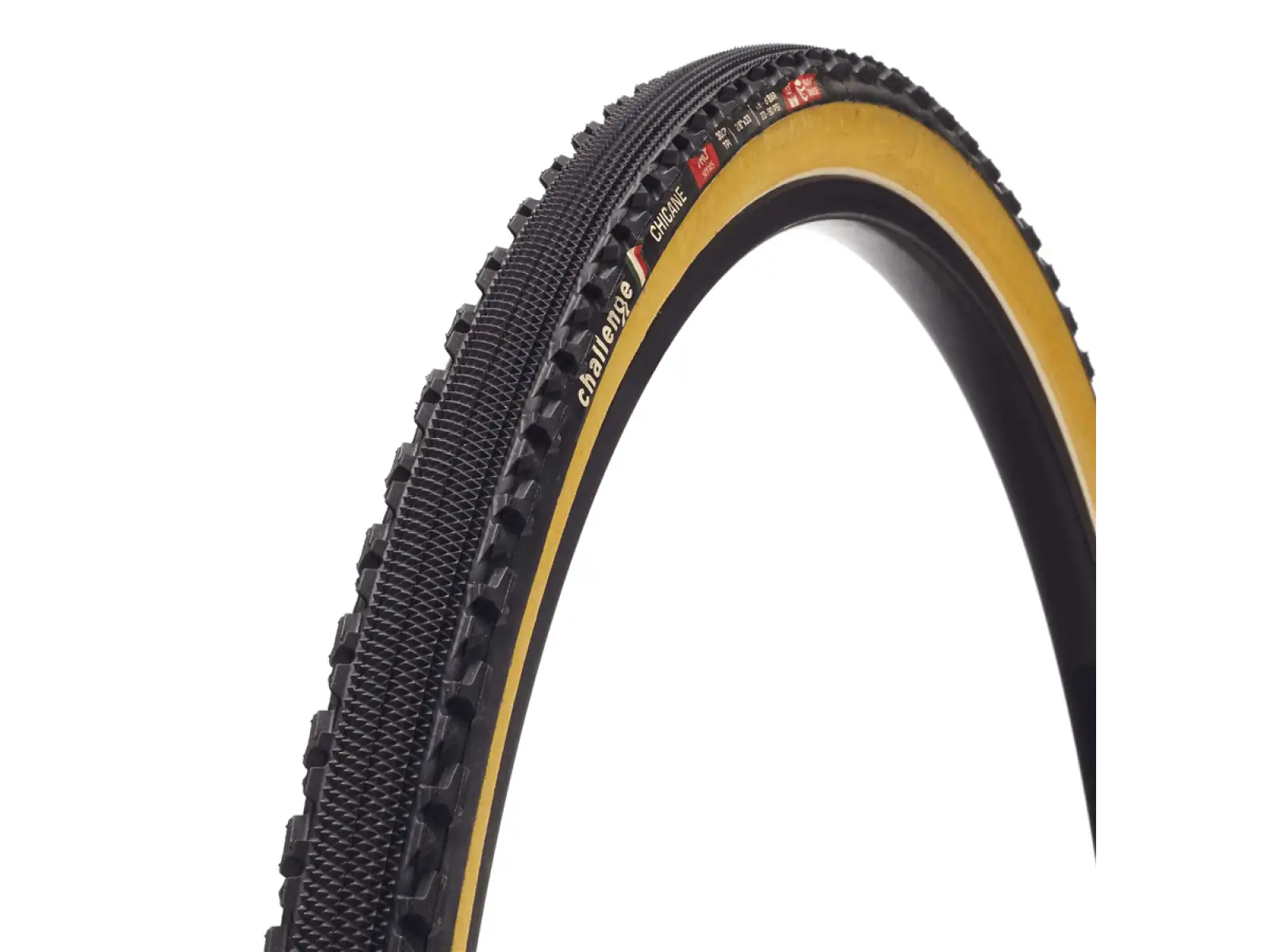 Challenge Chicane TLR Pro 28" cyklokrosový plášť Black/Tan