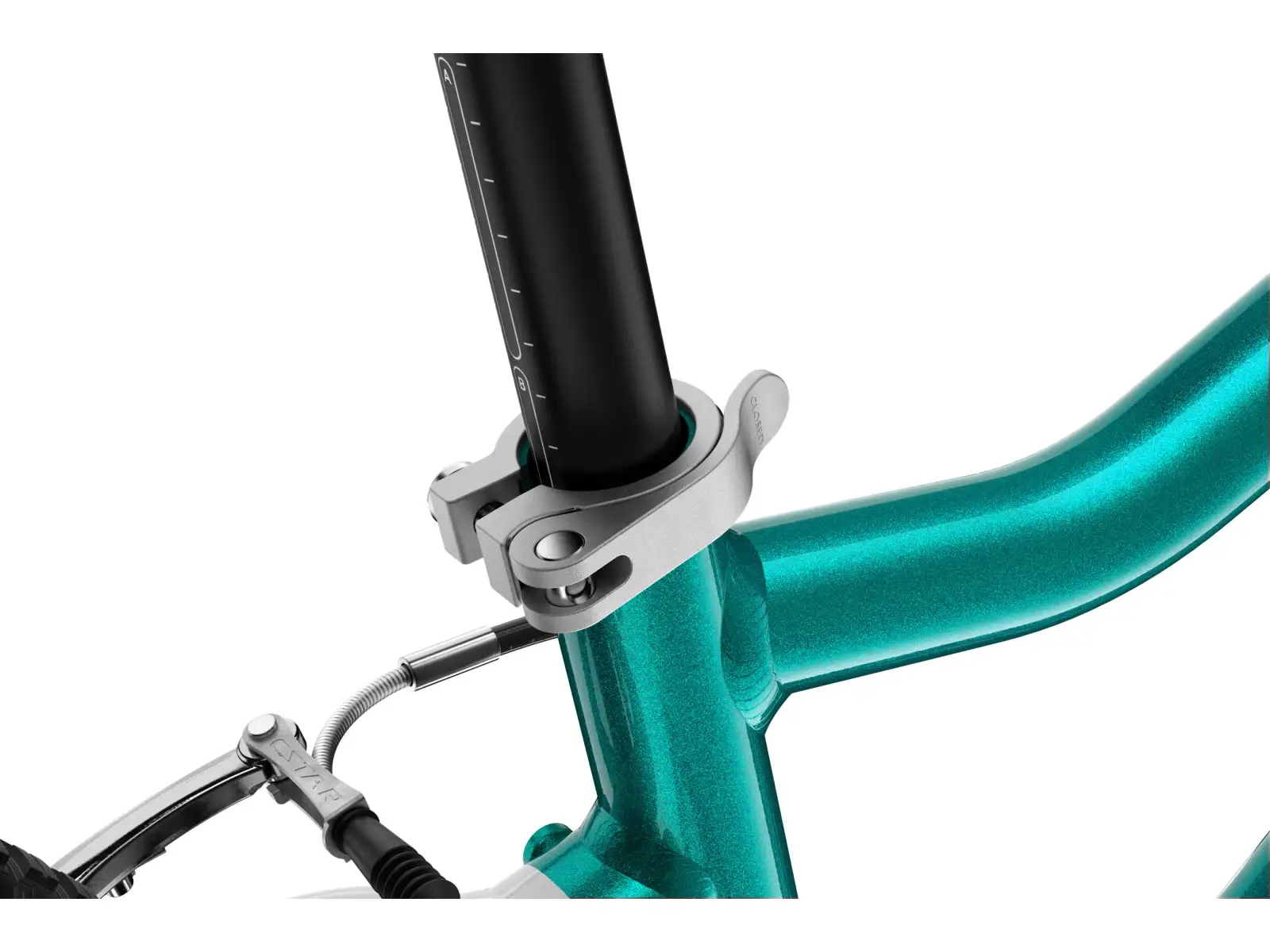 Woom GO 3 Metallic Turquoise 16 dětské kolo