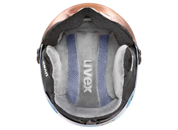 Uvex Rocket Jr Visor lyžařská helma cool lavender abstract matt