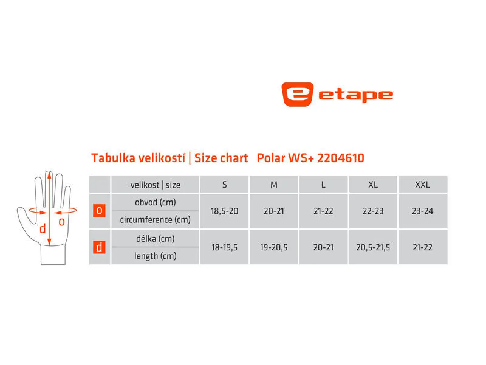 Etape Polar WS+ pánské zimní rukavice černá