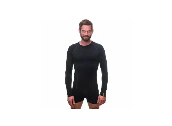Sensor Merino Active pánské triko dlouhý rukáv černá