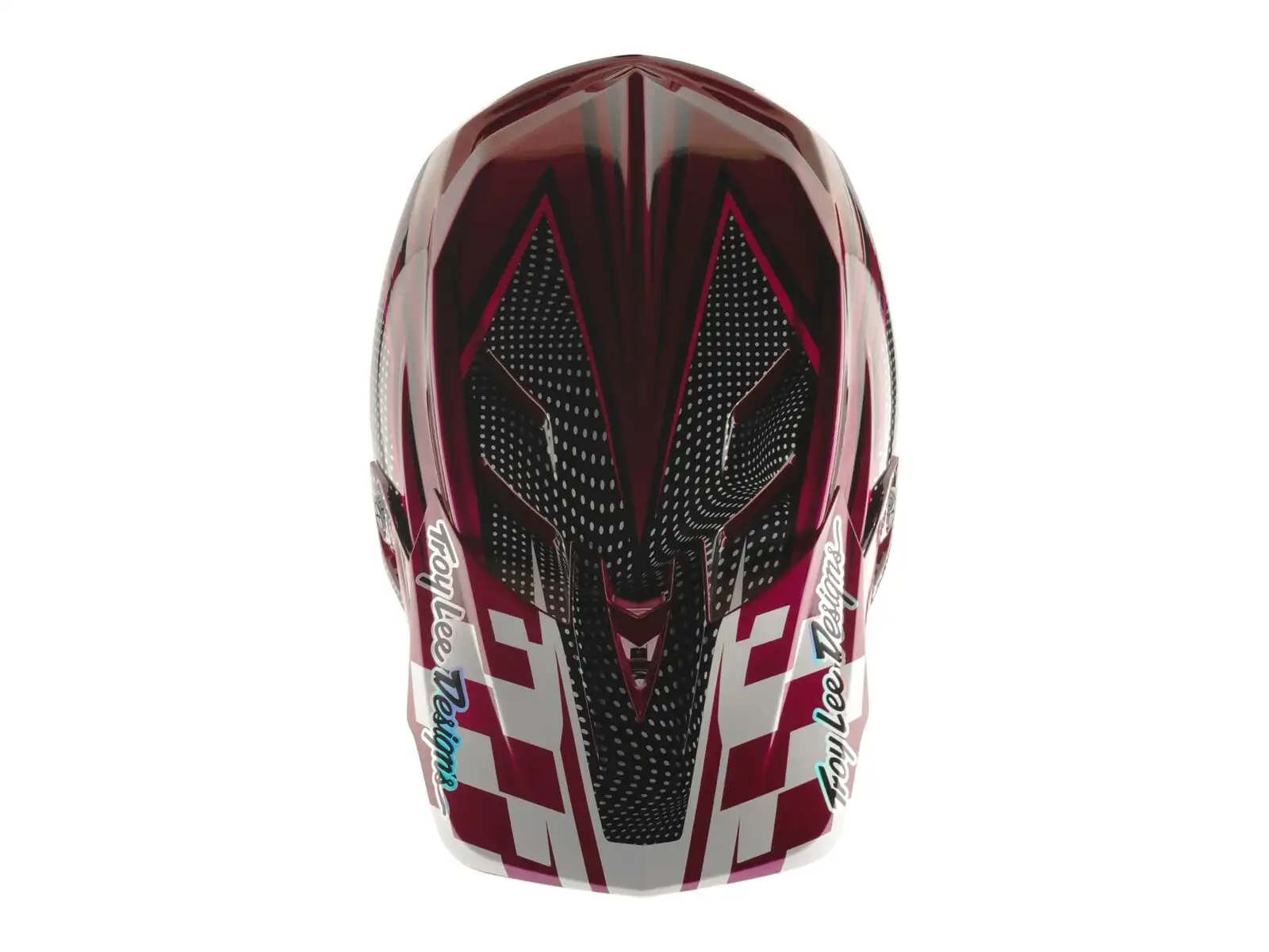 Troy Lee Dsigns x SRAM D4 Carbon přilba Radioscape Black/Berry