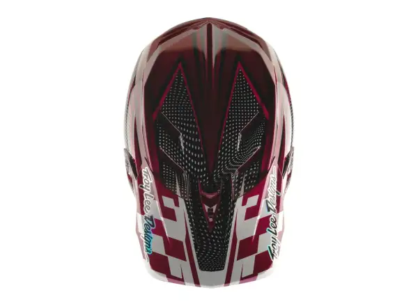 Troy Lee Dsigns x SRAM D4 Carbon přilba Radioscape Black/Berry