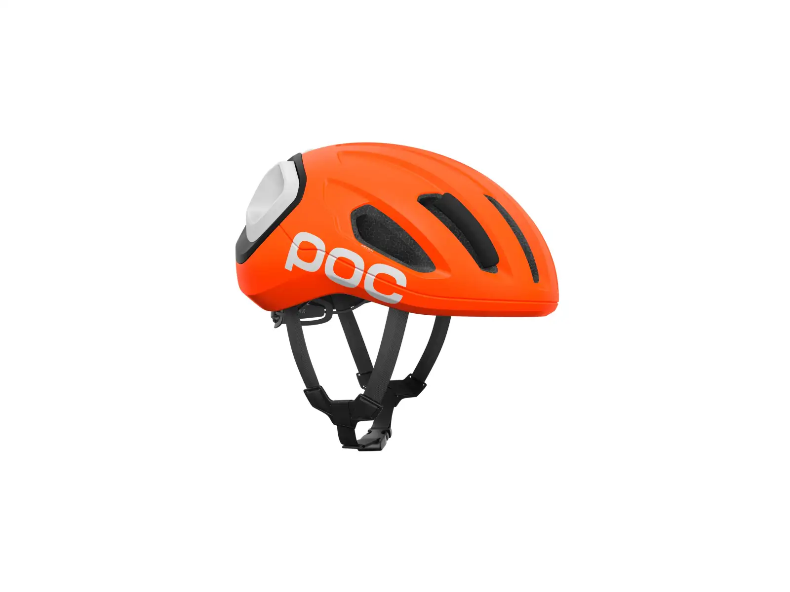 POC Amidal silniční přilba Fluo. Orange Matt/Uranium Black Matt/Hydrogen White Matt